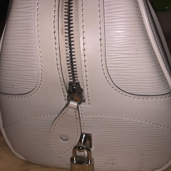 AUTHENTIC Louis Vuitton ivory bag purse bowling - Picture 13 of 15